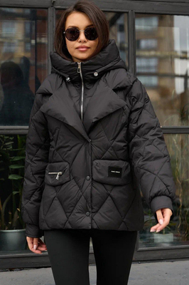 Недорогой пуховик оверсайз зима 2025-2026 черный Недорогой пуховик оверсайз зима 2025-2026 черный