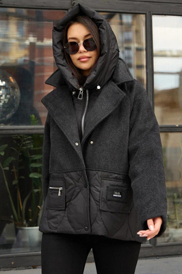 Черный пуховик Pang million с шерстью Черный пуховик Pang million с шерстью