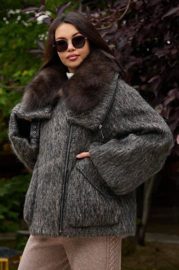 Женский пуховик Enva rross из валяной шерсти