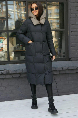 Красивый пуховик женский с капюшоном без меха Красивый пуховик женский с капюшоном без меха