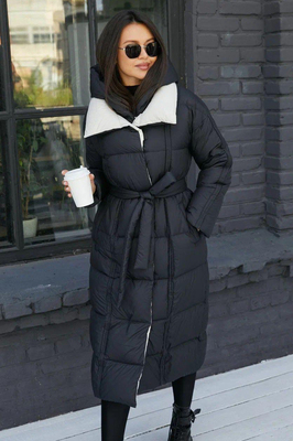 Одеяло пуховик с капюшоном черный Одеяло пуховик с капюшоном черный