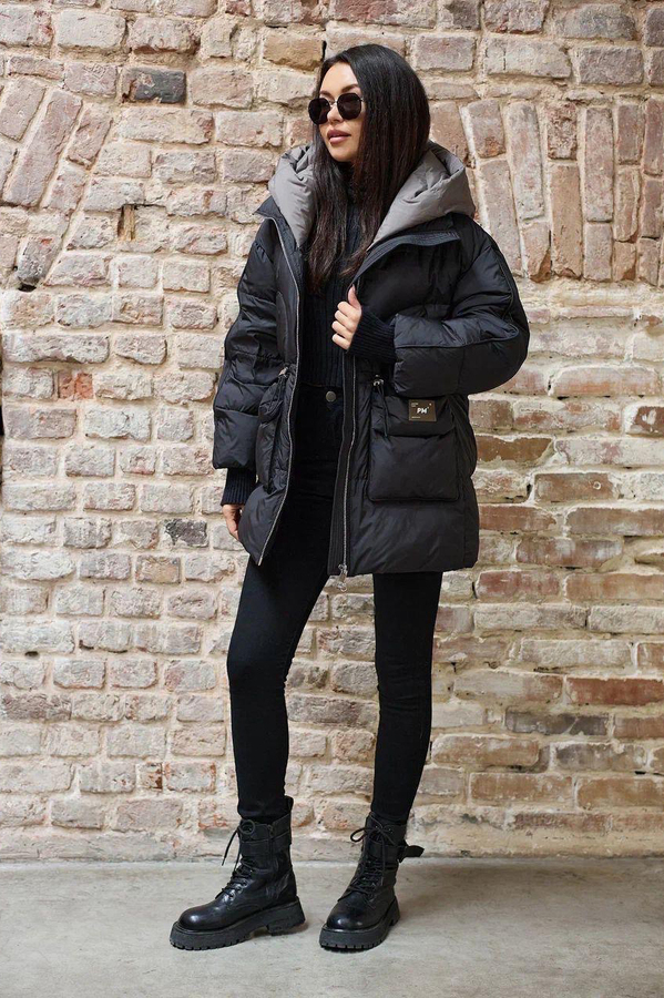 Пуховая зимняя куртка pang million с манишкой