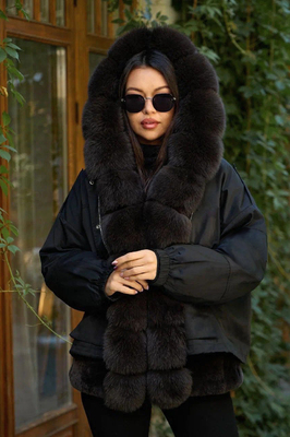 Женская куртка парка пуховая с мехом Женская куртка парка пуховая с мехом