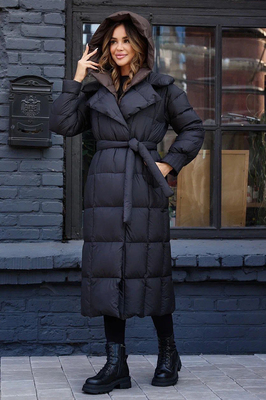 Длинный пуховик одеяло с манишкой Vivilona Длинный пуховик одеяло с манишкой Vivilona