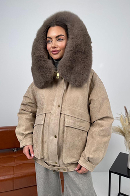 Куртка с мехом на пуху Куртка с мехом на пуху