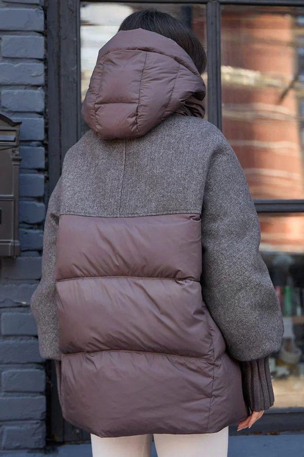 Зимний стеганый пуховик на зиму 2025-2026