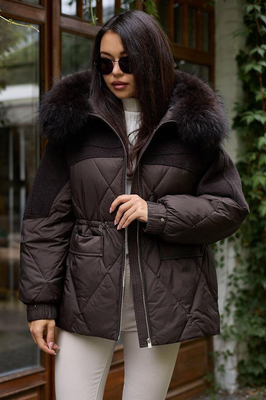 Зимний пуховик Btn Button с шерстью Зимний пуховик Btn Button с шерстью